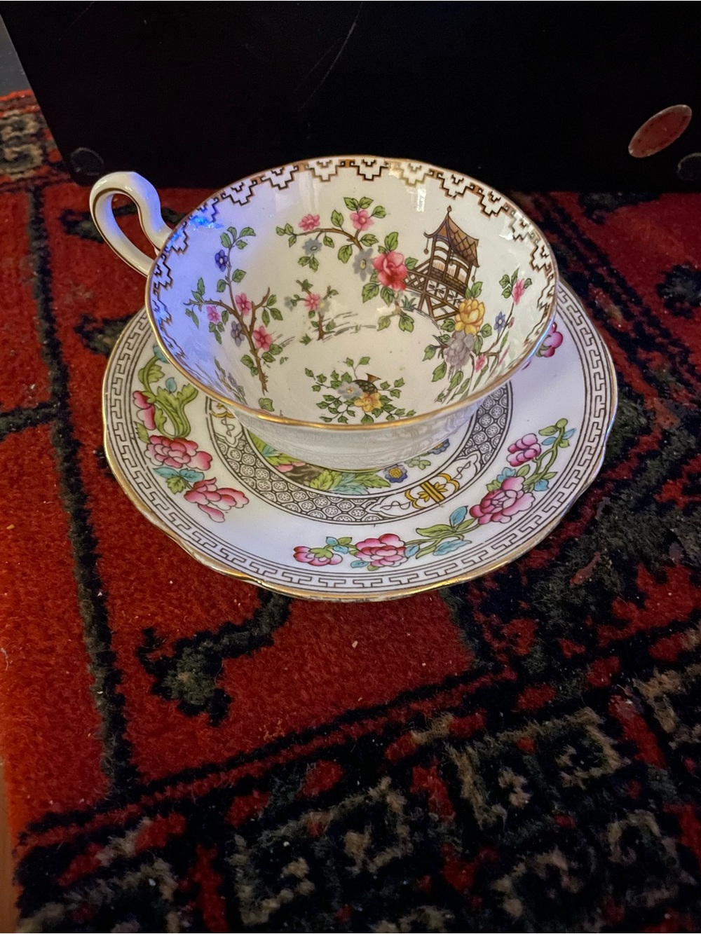 Indian tree pattern tea cup and saucer